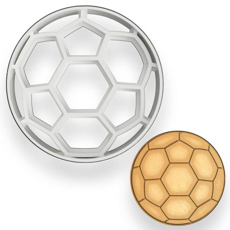 Realistic Soccer Ball Cookie Cutter 2 to 8 inches