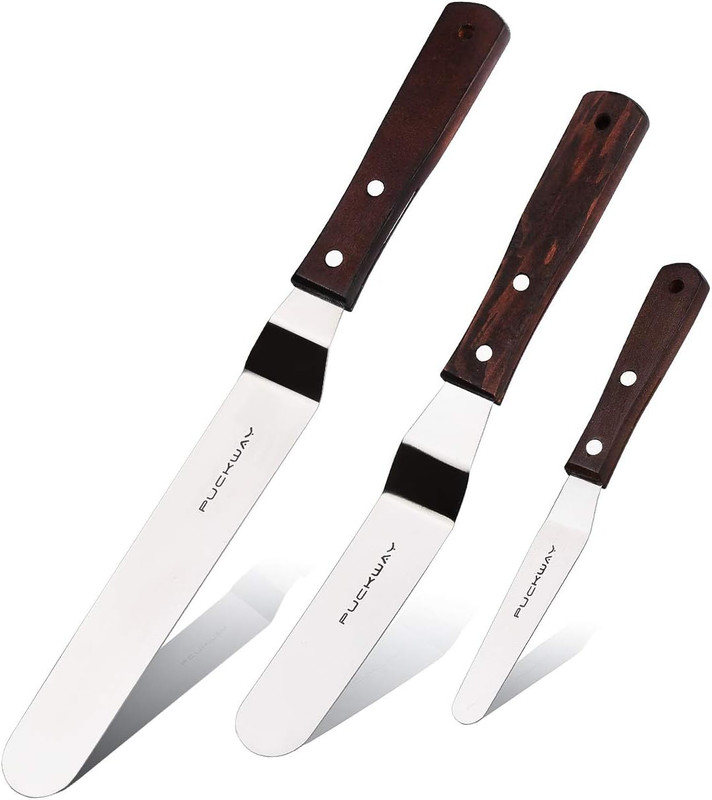 Offset Cake Icing Spatula Set of 3 Professional Stainless Steel Decorating Frost gallery