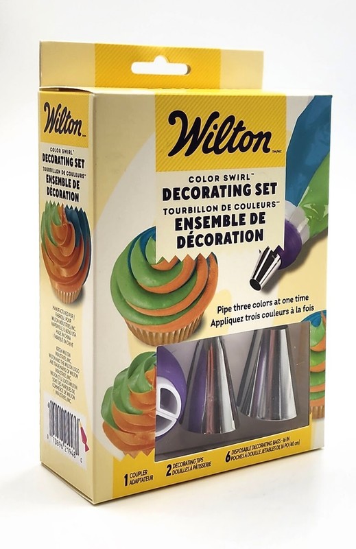 Wilton Color Swirl Decorating Set (3-Color Coupler, 2 Decorating Tips - 1M, 1A) gallery