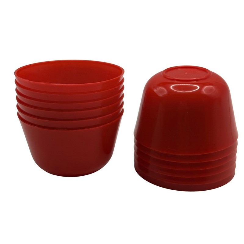12Pcs per Pack Red Plastic Cup Cake PUTO Muffin Cupcake Reusable Mold gallery