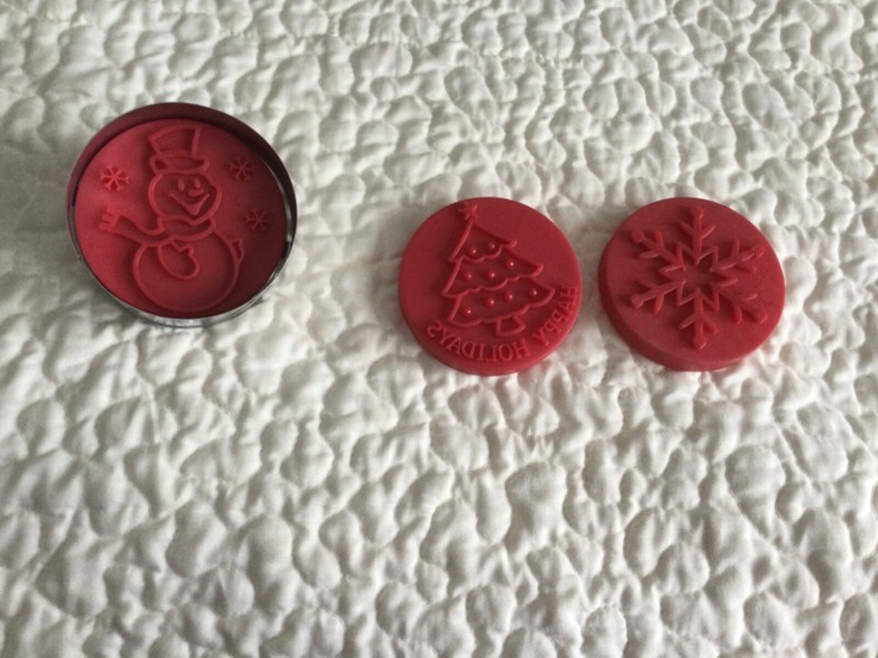 Wilton Push N Print Cookie Christmas Making Set Cutter + Emboss 3 Stamps gallery