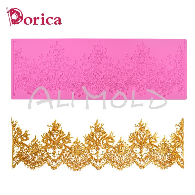 Vintage Traditional European Pattern Silicone Pad Lace Mat Cake Border gallery