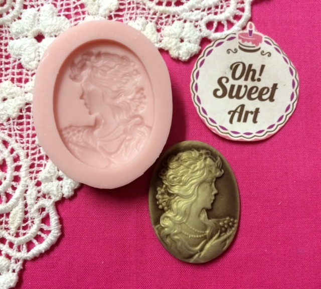 Lady Cameo III Silicone Mold Food Cake Decoration soap Cupcake (FDA)