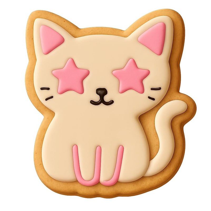 Starry-Eyed Alien Cat Cookie Cutter & Stamp - 4x3.1 gallery
