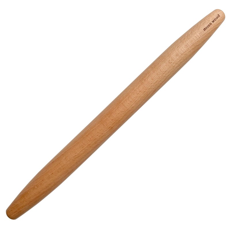 Wooden French Rolling Pin for Baking, Beech Wood Tapered Rolling Pin for Fond…