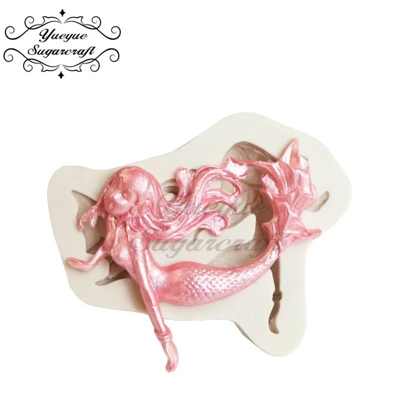 Marine Silicone Mould Seashells Sugarcraft Mermaid Starfish Cake Deco Mold gallery