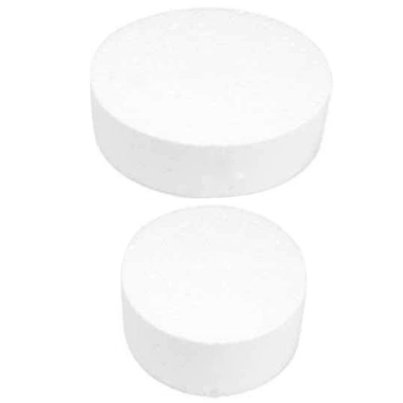 2 Pcs Foam Cake Dummy Round Shape Bakery Fake Cake Model for Decorating Use gallery