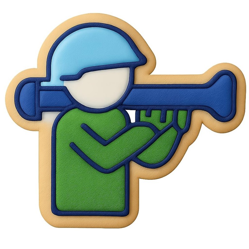 Military Themed Bazooka Cookie Cutter Special 908617 4×3.5″ Kids Party