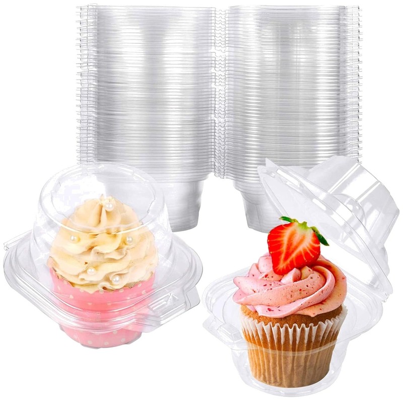 200-Pack Stackable Cupcake Containers Clear