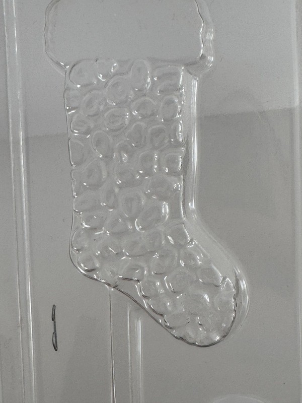 Christmas Stocking Lollipop Mold Clear Plastic Candy Chocolate Making Tool 2172 gallery