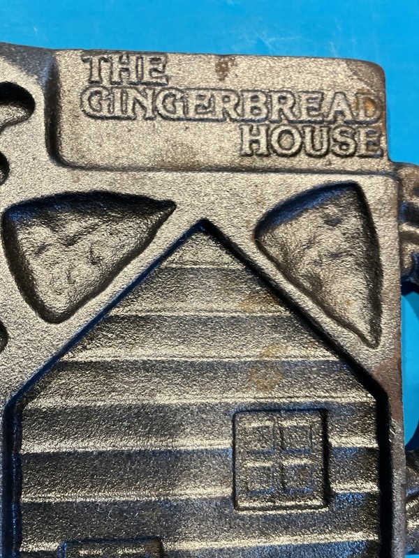 John Wright Cast Iron Gingerbread House Mold 1985 gallery