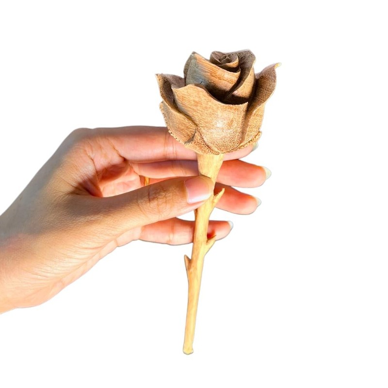 Camellia Bees Wooden Rose Wood Anniversary Flower Gift For Valentines Mothers gallery