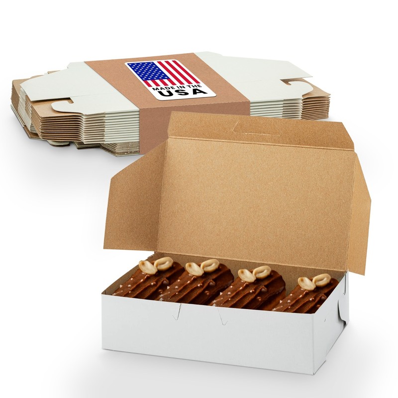 MT Products White Donut Boxes – 6.3″ x 3.8″ x 2.3″ Bakery Boxes – Pack of 250