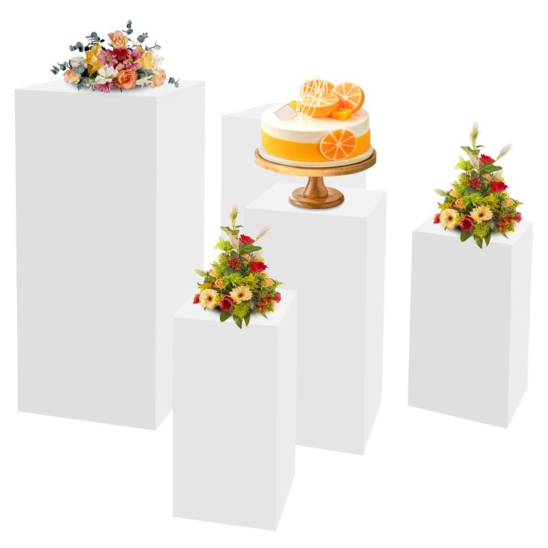 Square Pedestal Stand, Display Pedestal Stand, 5 Pack Cake Pedestal Stands gallery