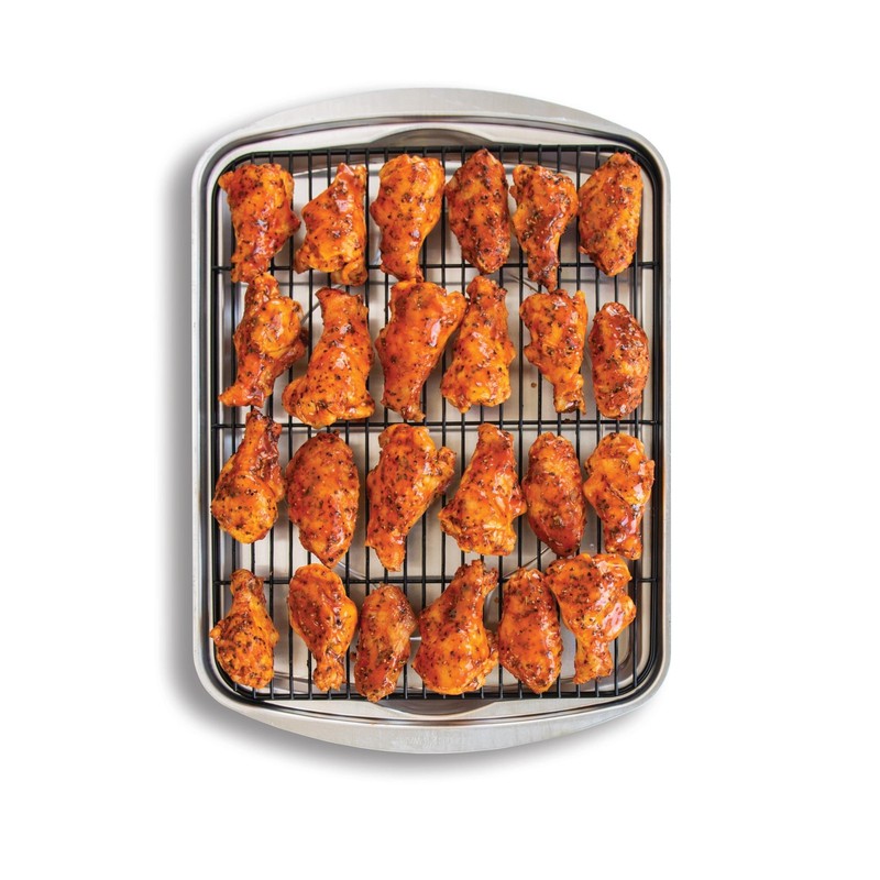 Nordic Ware Oven Crisp Baking Tray 2Pc Set Includes Pan And Rack Natural