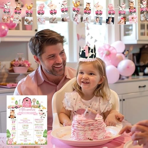 Party Inspo Farm 1st Party Decorations Girl, 131 PCs Farm Animal Birthday gallery