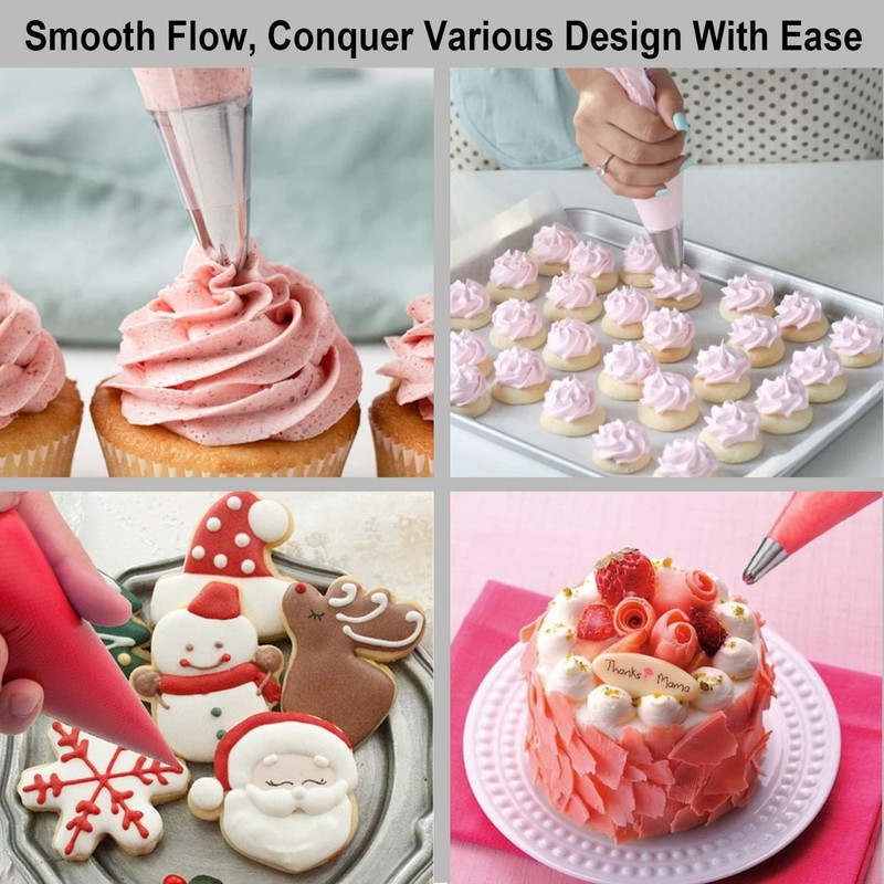 12-Inch Pastry Piping Bags - 100 Pack, BPA-Free with Bonus Couplers gallery
