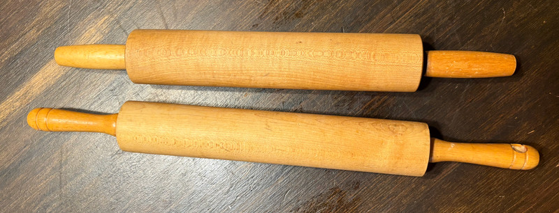 Vintage Wooden Rolling Pins – Set of 2 Farmhouse Baking Kitchen Decor