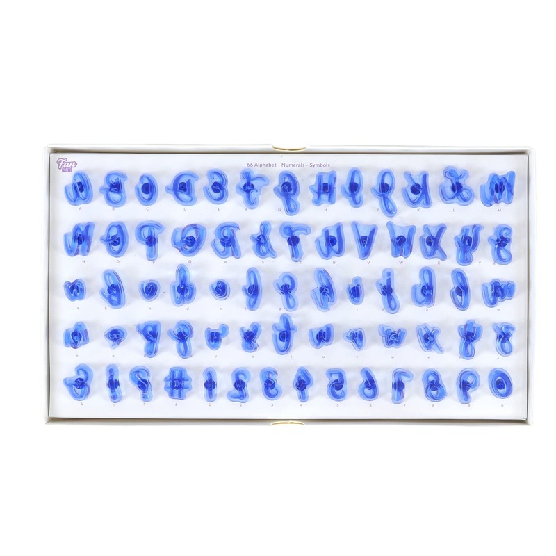 PME Fun Fonts Cupcake & Cookie Stamping Set of 66, blue, standard gallery