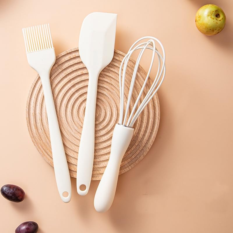CAWEIN Kitchen tools for cooking 3pcs set-Silicone Pastry 21cm*5cm, White gallery