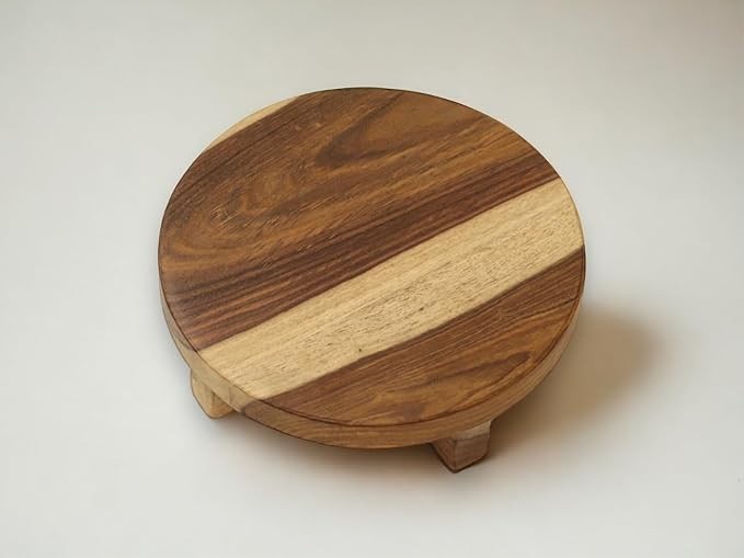 Wooden Chakla/Pastryboard for Kitchen | Premium Solid Wood Roti Rolling Board gallery