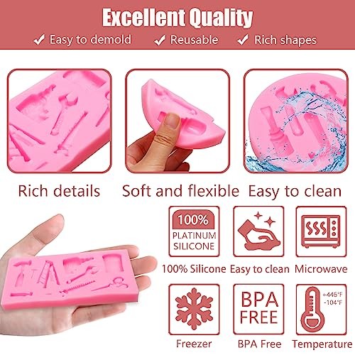 Hand Tools Fondant Molds 4 Pcs, Mini Construction Tool Chocolate Silicone gallery
