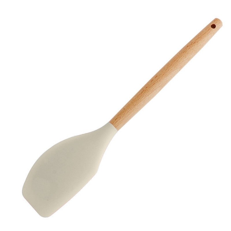8 Colors Scraper Flour Mixer Baking Butter Silicone Wood Handle Cake Cream gallery