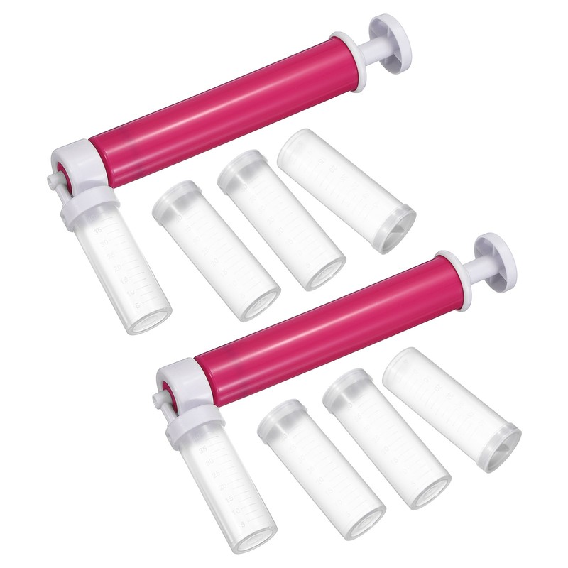 2Pcs Manual Air Brush for Cake Decorating, Cake Air Brush Kit, Red