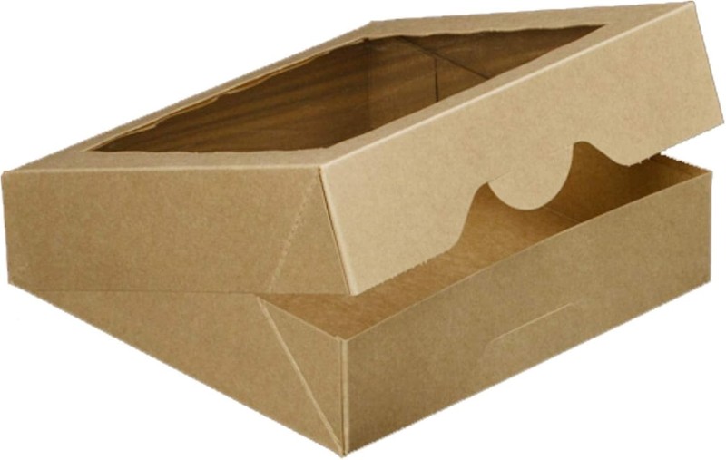 Bulk 12 Pack 10x10in Kraft Bakery Boxes with PVC Windows for All Baked Goods gallery