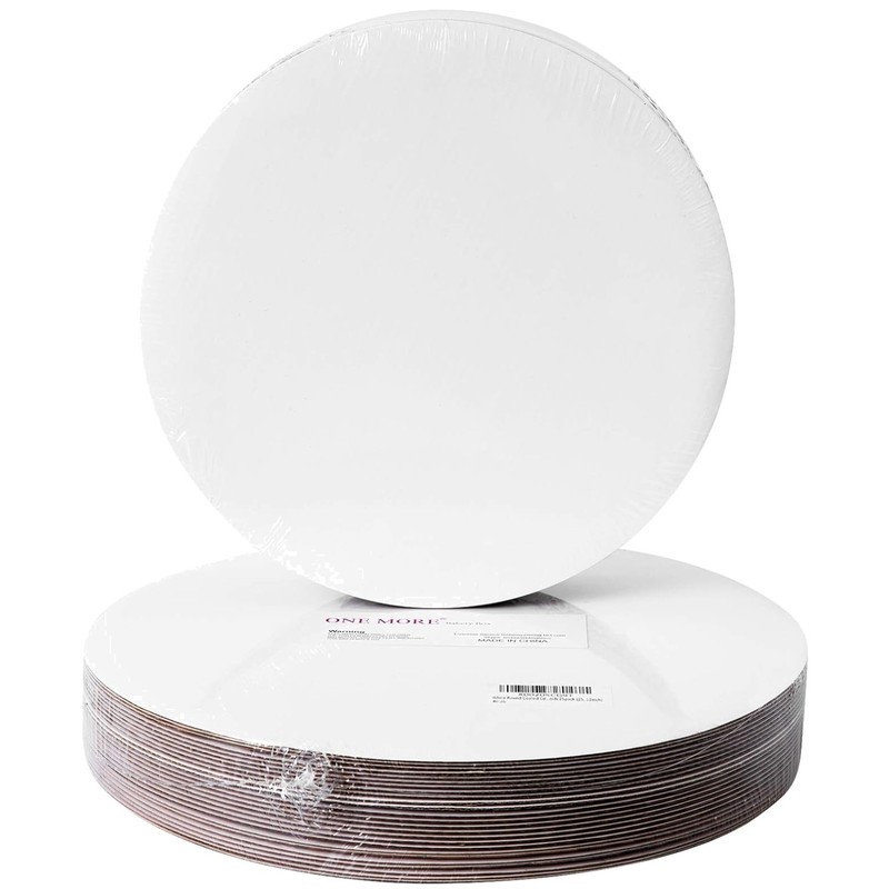 White Laminated Cake Trays – Pack of 25 Pizza Plate Platter