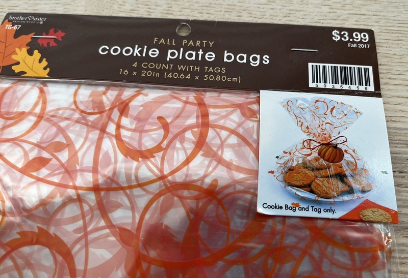 Fall Party LOT- Pie Boxes Cookie Plate Bags Cupcake Toppers Treat Liners - 69 pc gallery