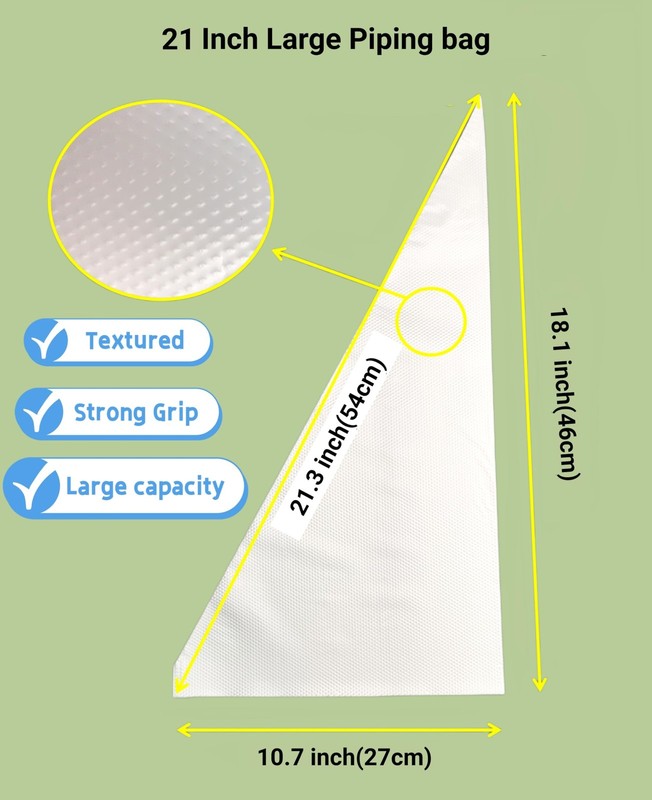 21 Inch Extra Large Piping Bags 100 Pack - Disposable Pastry Bags - Thick Ant... gallery