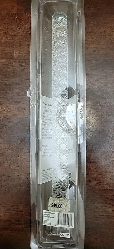 Cake Boss 13" Acrylic Fondant Rolling Pin Diamond Pattern gallery