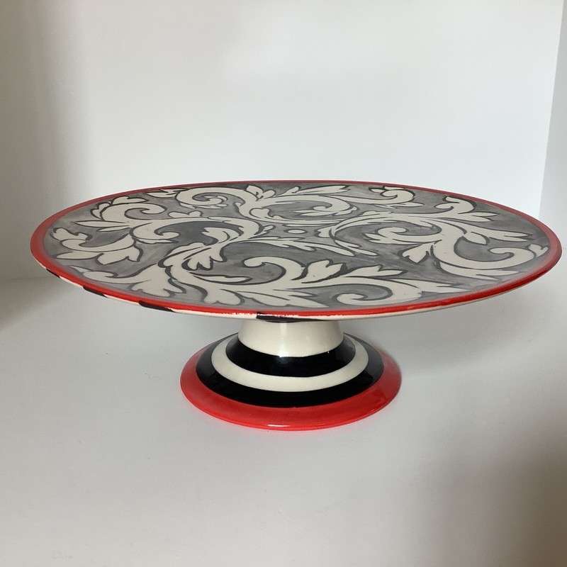 Anthropologie Molly Hatch 9-1/2" Felicitations Cake / Dessert Stand gallery