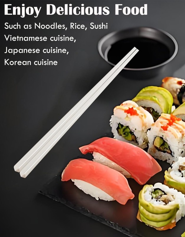 Ceramic Chopsticks Set of 5,Reusable Dishwasher Safe,High-grade Bone Porcelai... gallery