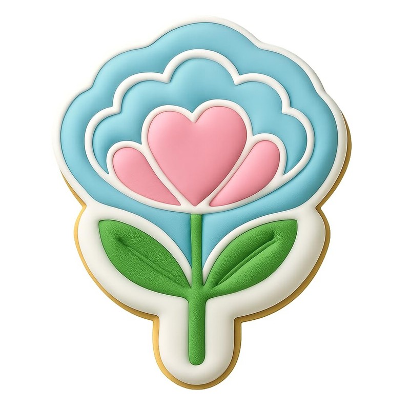 Blooming Scalloped Edge Flower Cookie Cutter & Stamp - 4x2.9 gallery