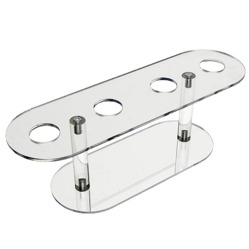 4 Holes Acrylic Ice Cream Cone Holder Tray Sushi Roll Display Stand Rack Shelf