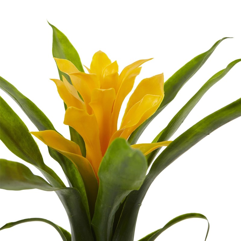 Nearly Natural 10in. Bromeliad Artificial Flower, Set of 6 Yellow gallery