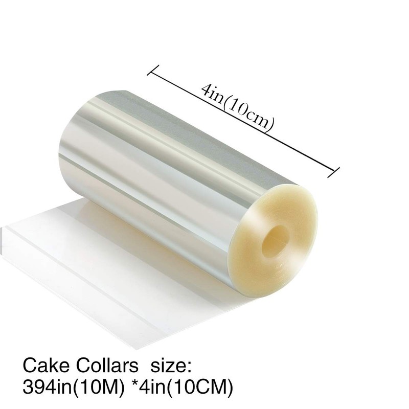 4x394 Inch Clear Cake Collars Acetate Rolls Transparent Baking Mousse Strip gallery