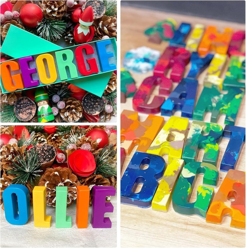 26 Large Letters Silicone Mold Alphabet Crayon Mold Chocolate Mold Biscuit Ic... gallery