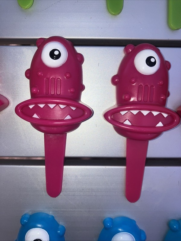 2004 Lot Of 12 VINTAGE Bakery Crafts Plastic Cupcake Toppers Aliens & Monsters gallery