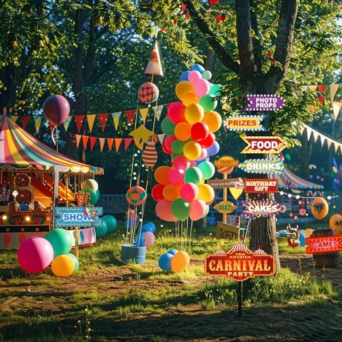 30 Pieces Party Decoration - Carnival Party Directional Signs Decor - Circus gallery
