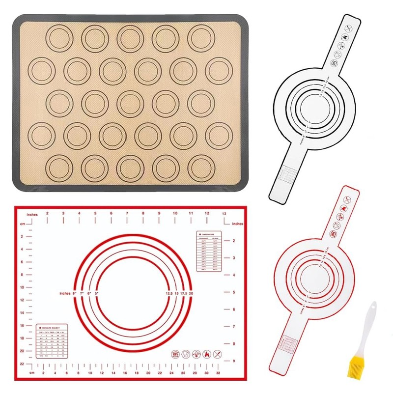 Small Silicone Baking Mats Quarter Sheet Non Stick 12.6*1.97, mix