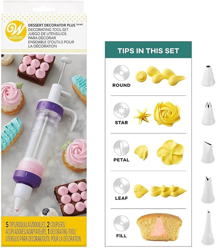 Dessert Decorator Plus - Cake Decorator Kit - Includes a Plunger-Style Tool, ... gallery