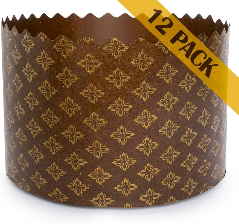 Paper Baking Mold Set 12PCS Bread Panettone Cake Paper Mold