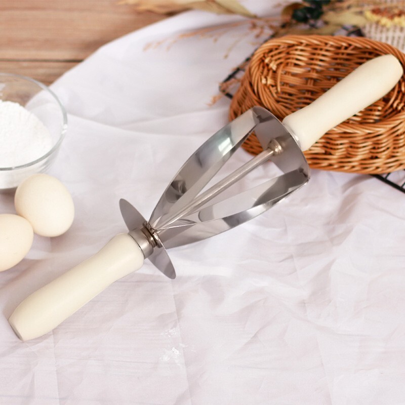 Croissant Cutter Roller Slices Stainless Steel Household Rolling Bread Cutter gallery