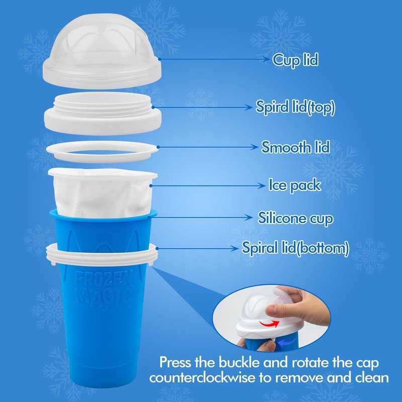 Slushy Maker Cup, DIY Magic Slushie Makers Squeeze Cups, Portable Smoothie Sq... gallery