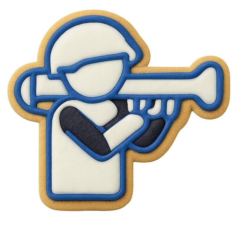Military Themed Bazooka Cookie Cutter Special 908617 4x3.5" Kids Party gallery