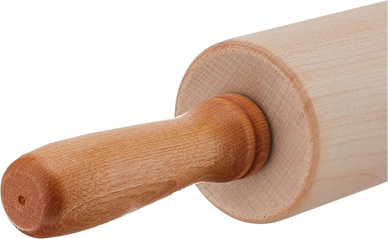 J K Adams 12-Inch Maple Rolling Pin with Easy-Grip Handles & gallery