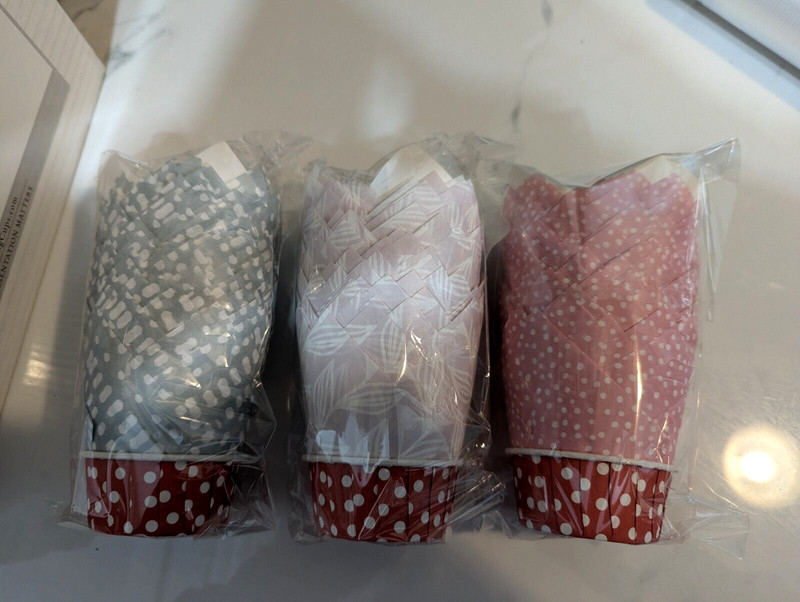 2 New Boxes "300" Ashleighs Premium Tulip Cupcake Liners, Floral Baking Cups gallery